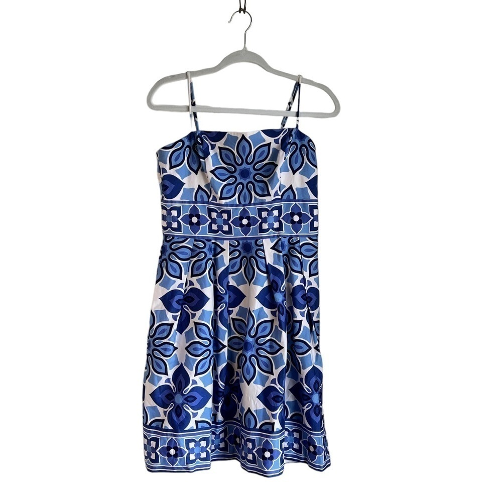 London Times Women’s Blue & White Dress.  Size 10